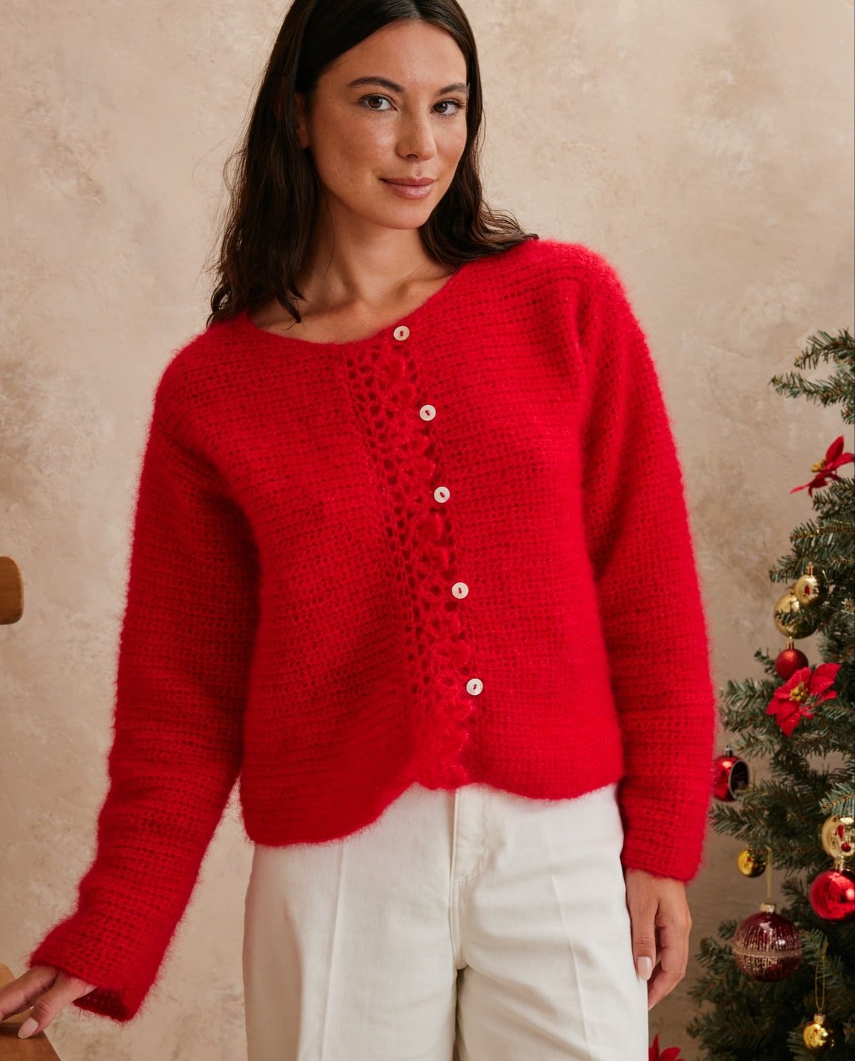 Patron PDF Crochet Phildar : Modèle Gilet AUDE en phil mohair soie - Niveau Intermédiaire