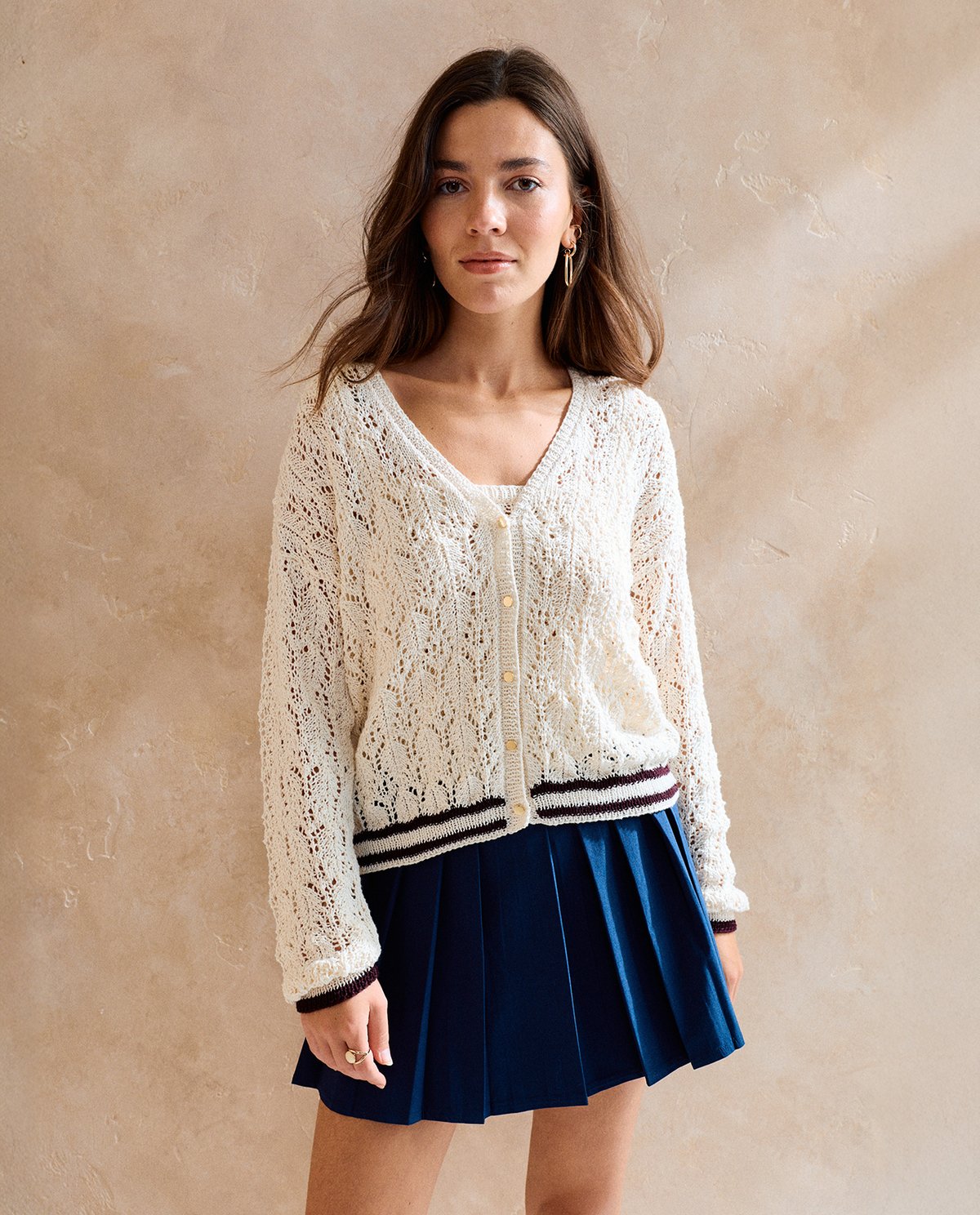 PATRON PDF TRICOT :  Gilet Femme CALYPSO en Phil Soft Cotton