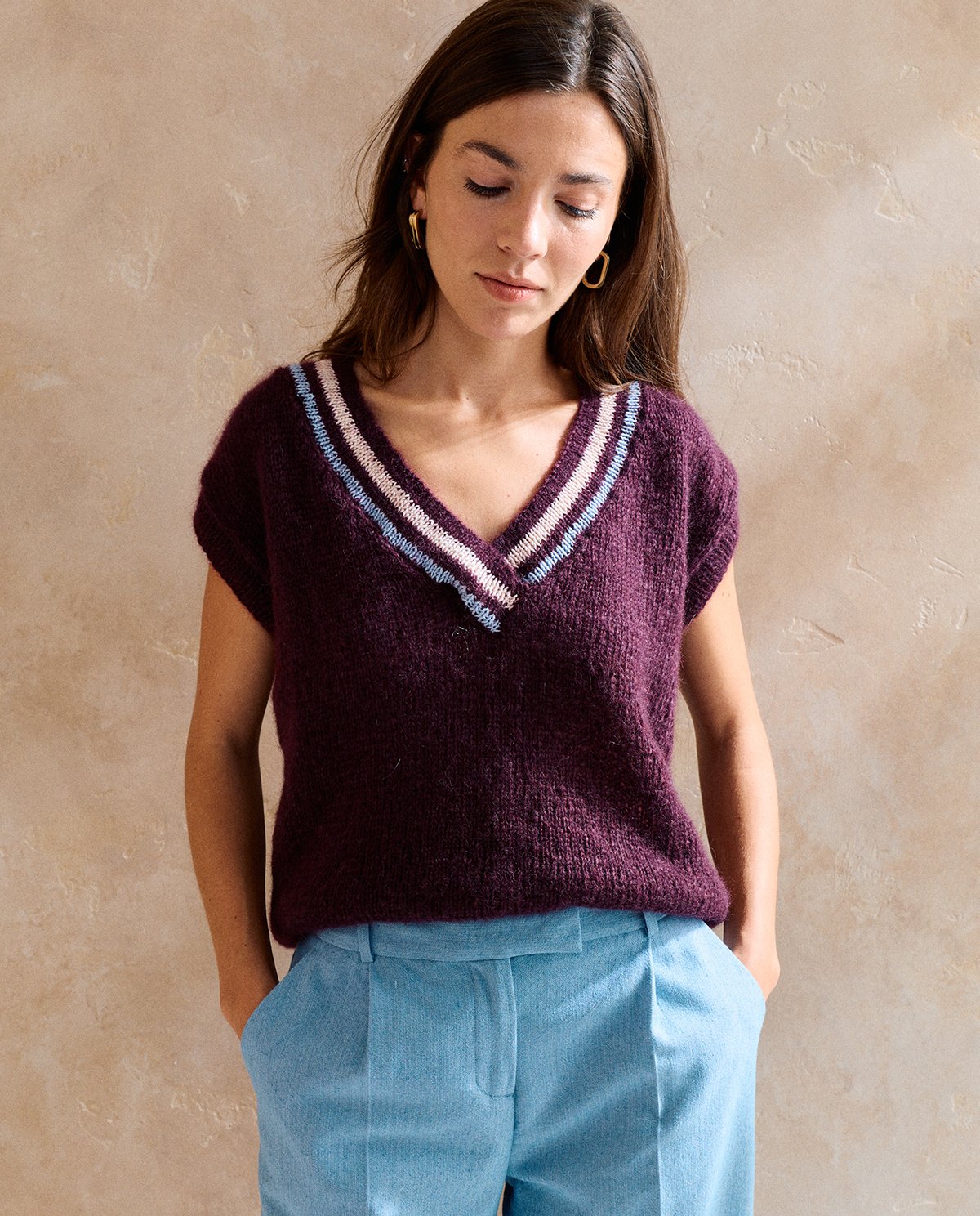 PATRON PDF TRICOT :  Pull CONSTANT Niveau Facile