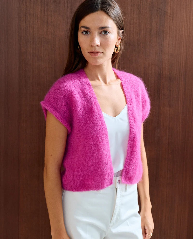 PATRON PDF TRICOT :  Gilet Femme CHARLISE en Phil Chic Niveau Facile