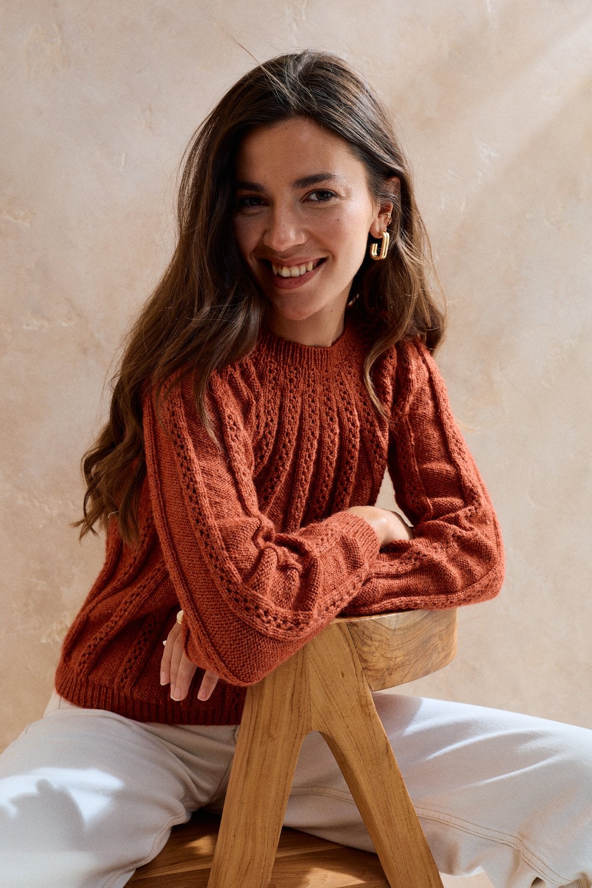 PATRON PDF TRICOT : modèle pull CLARA en Phil Soie Merinos