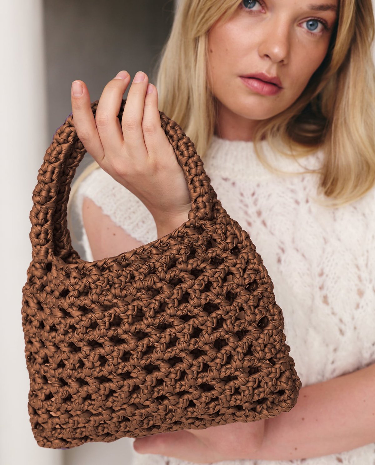 Kit Crochet Pingouin : Modèle le Sac DELPHE en Pingo Maker Deco Gloss - Niveau Facile