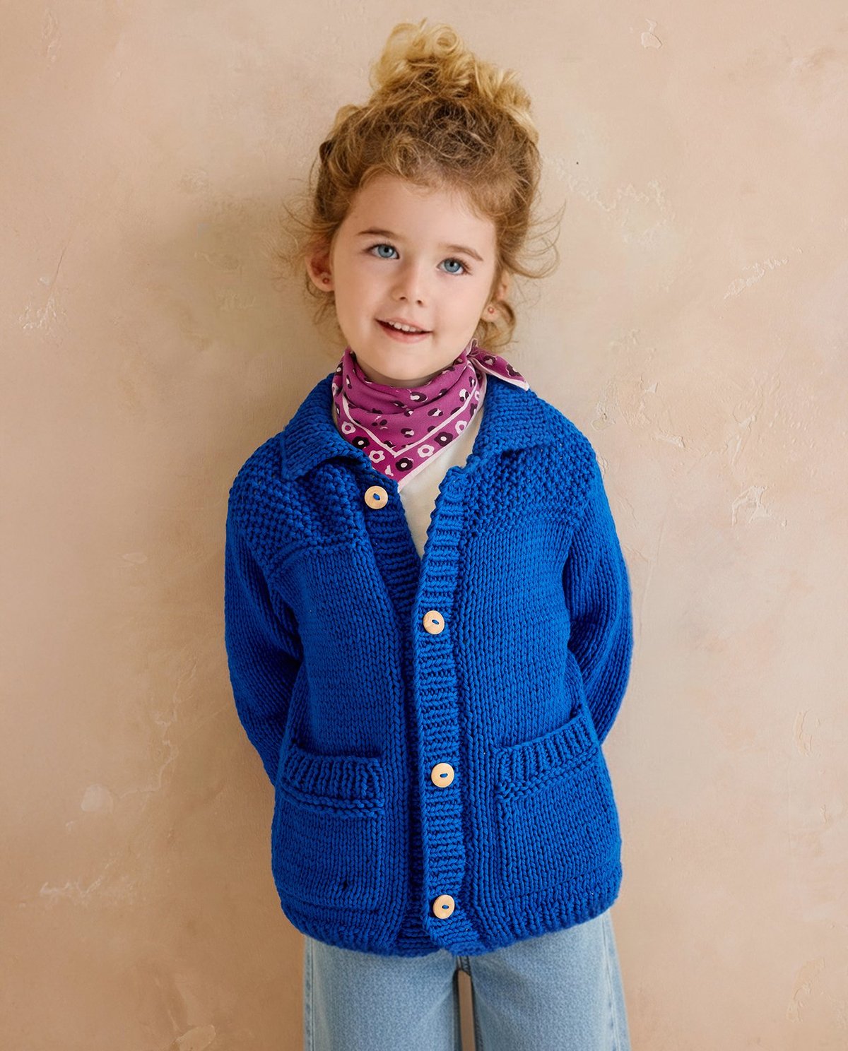Patron pdf tricot Phildar : Modèle Enfant Veste Faye