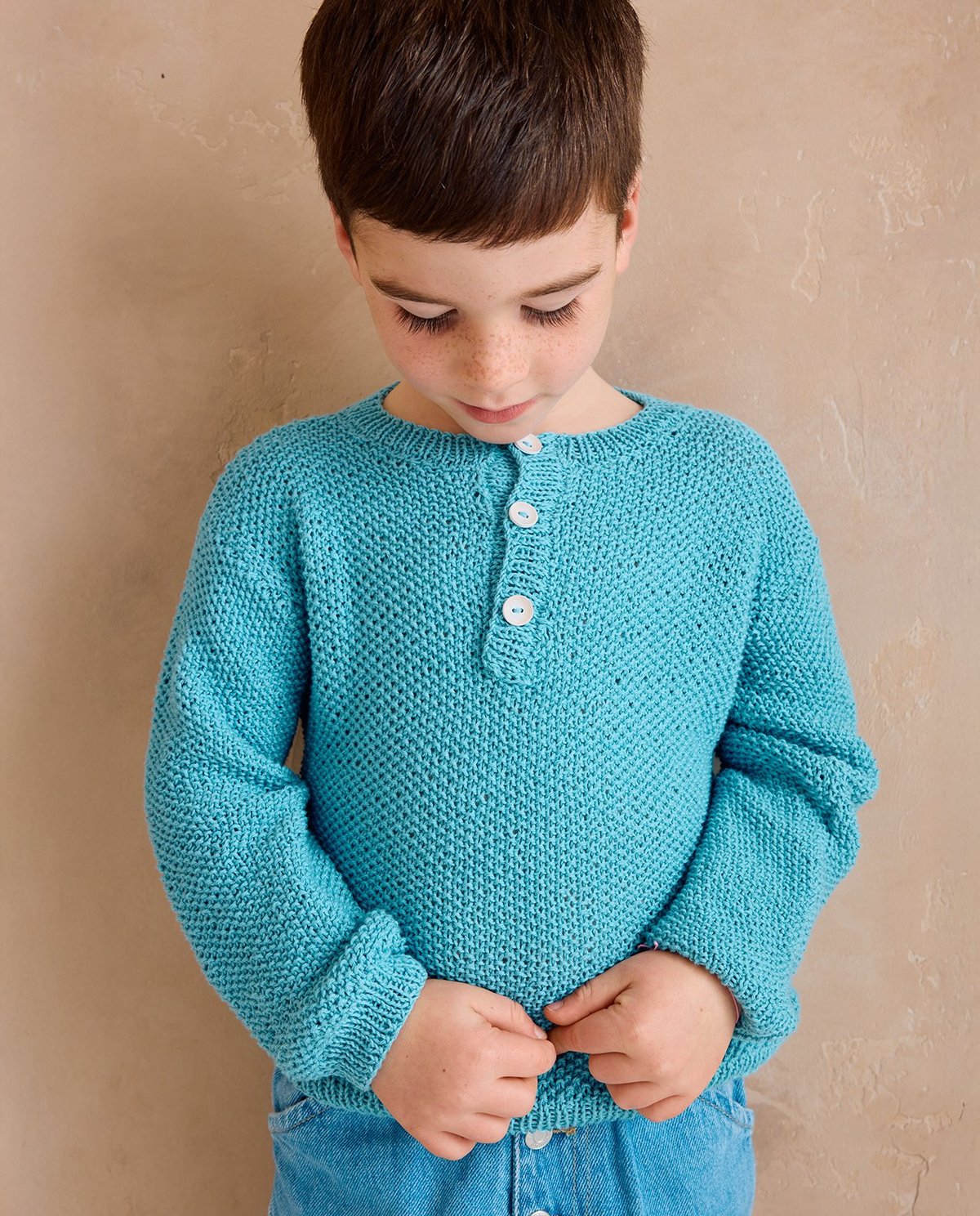 Patron pdf tricot Phildar : Modèle Enfant Pull Florentin