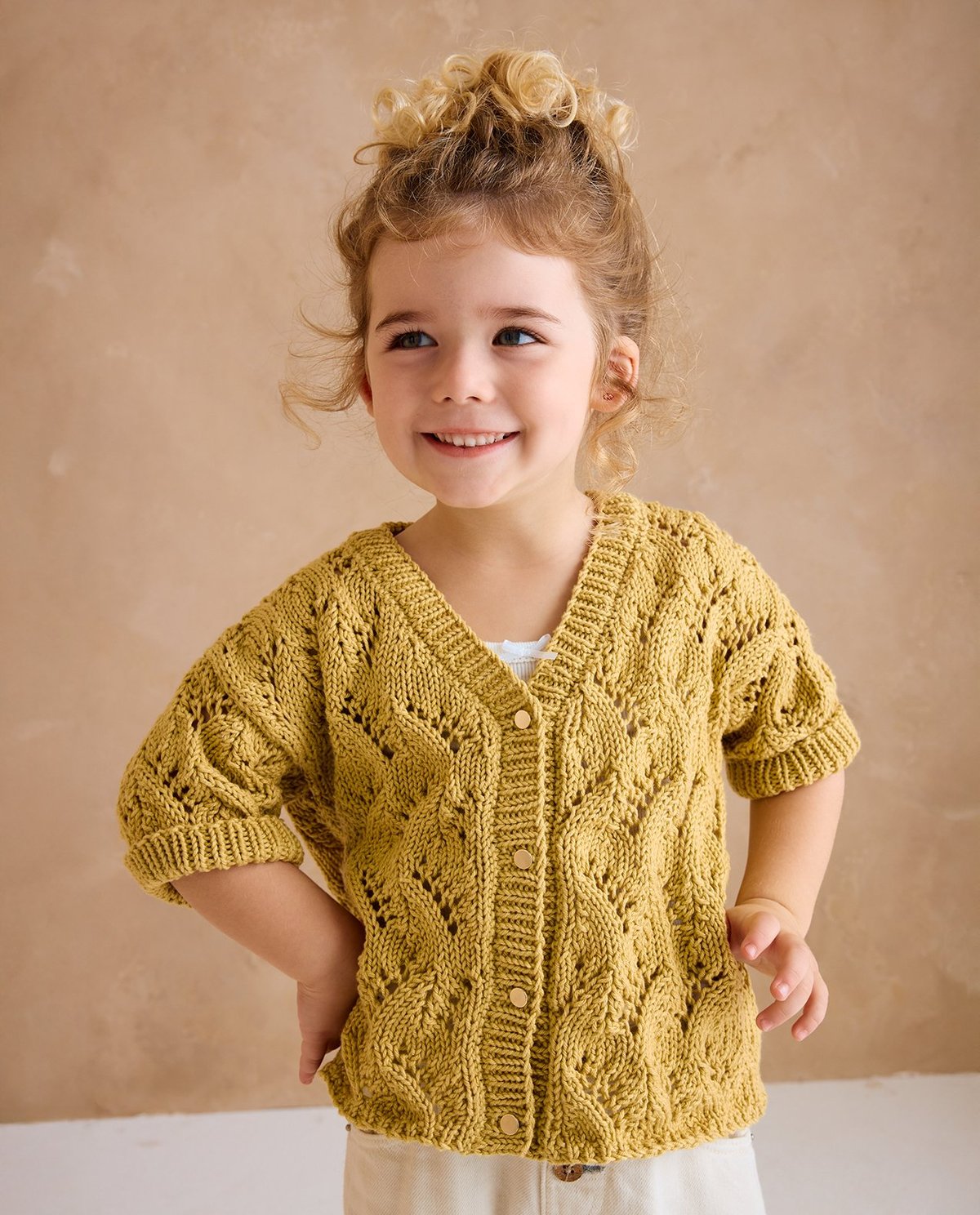 Patron pdf tricot Phildar : Modèle Enfant Gilet FLORE