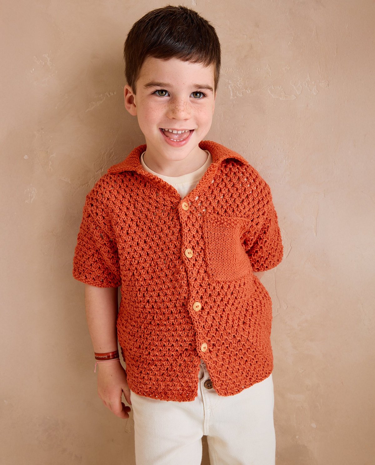 Patron pdf tricot Phildar : Modèle Enfant Polo Gilet FABIO