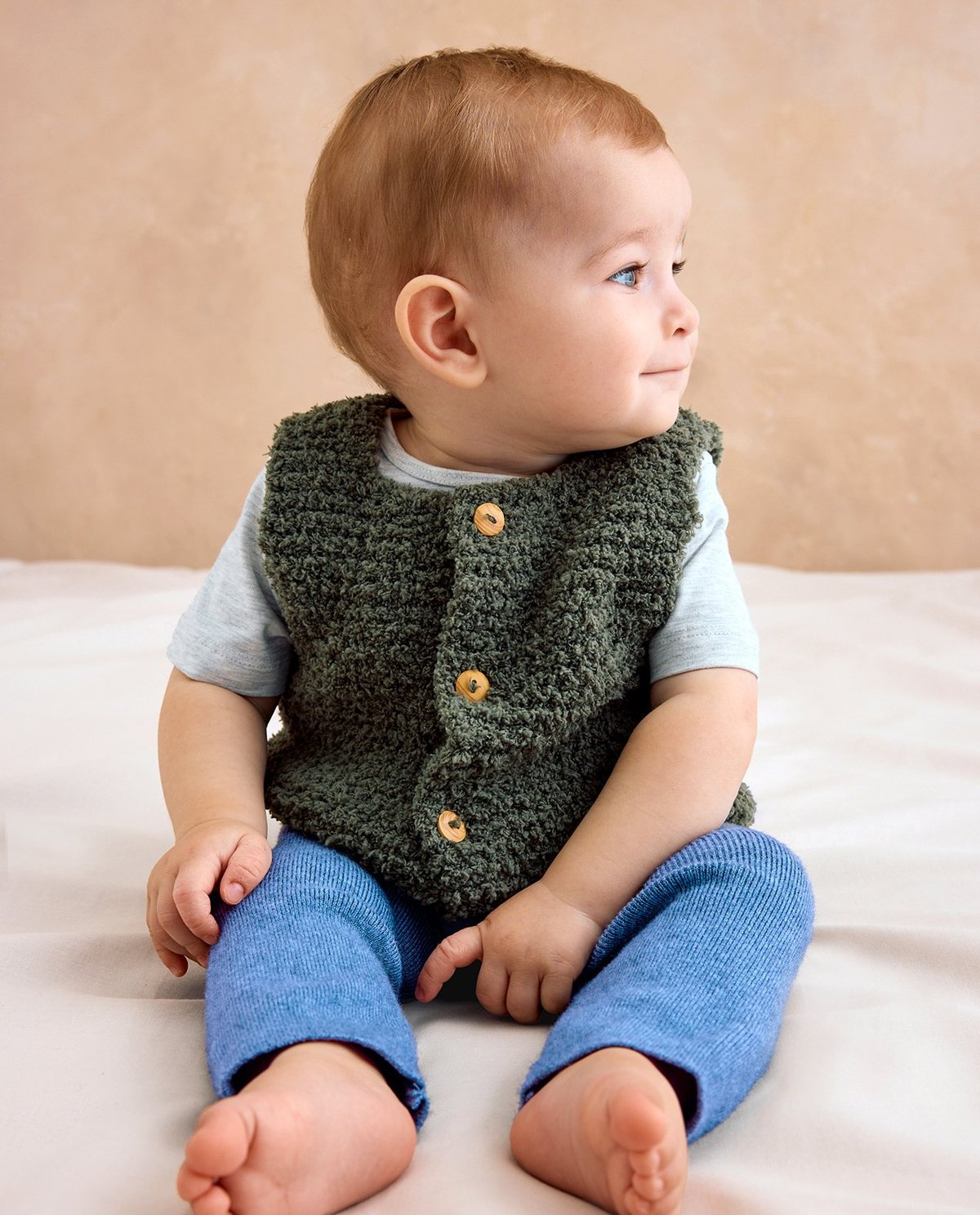Patron pdf tricot Phildar : Modèle Layette Gilet Bébé Eugène