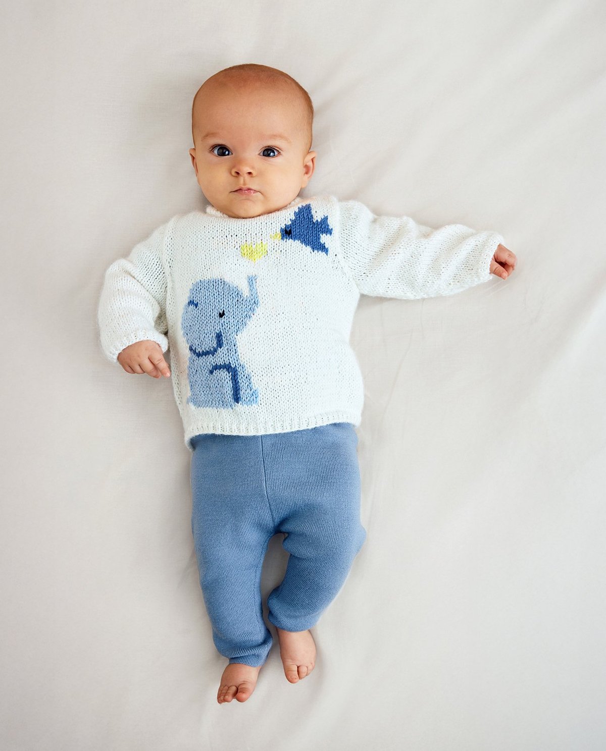 Patron pdf tricot Phildar : Modèle Layette Bébé Brassière Ernest