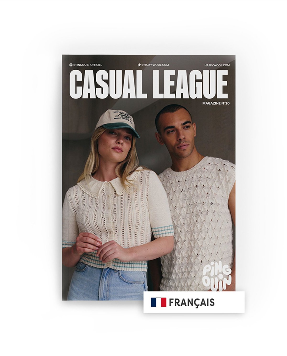 PINGOUIN : MAGAZINE PDF N°20 CASUAL LEAGUE - 20 MODELES TRICOT P/E 2026