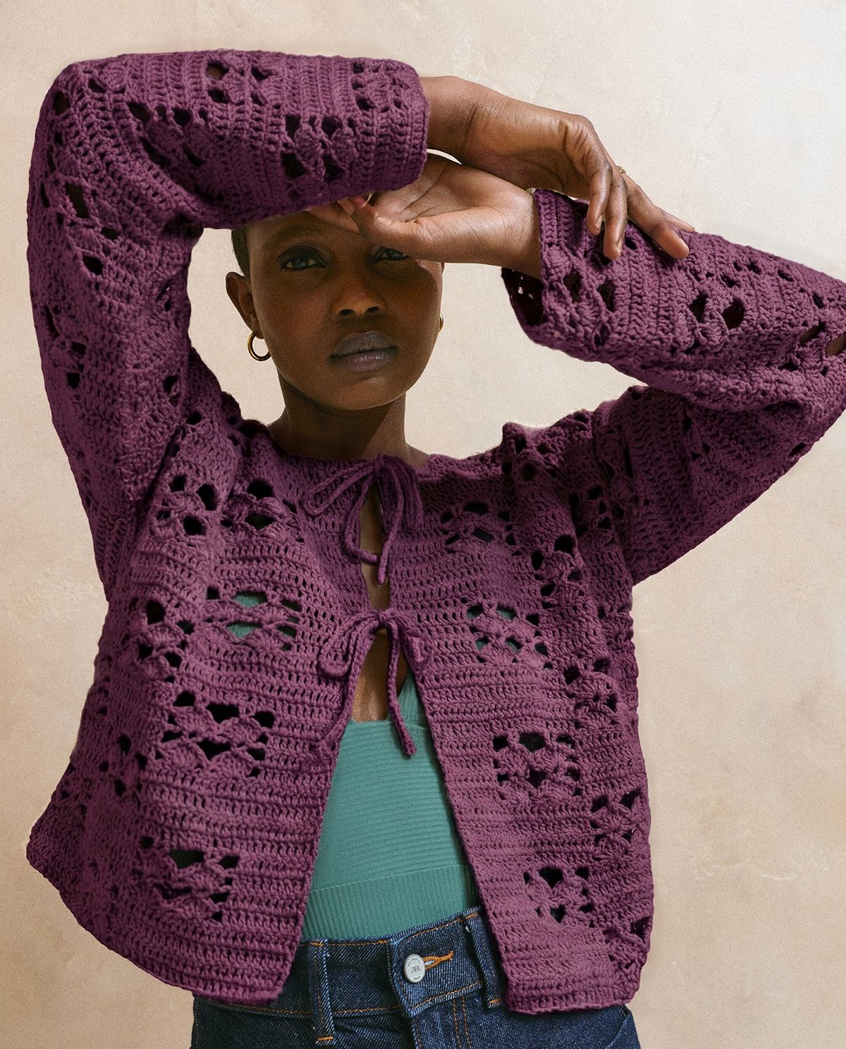 Patron PDF Crochet Phildar : le gilet Hanaé en Phil Rustique