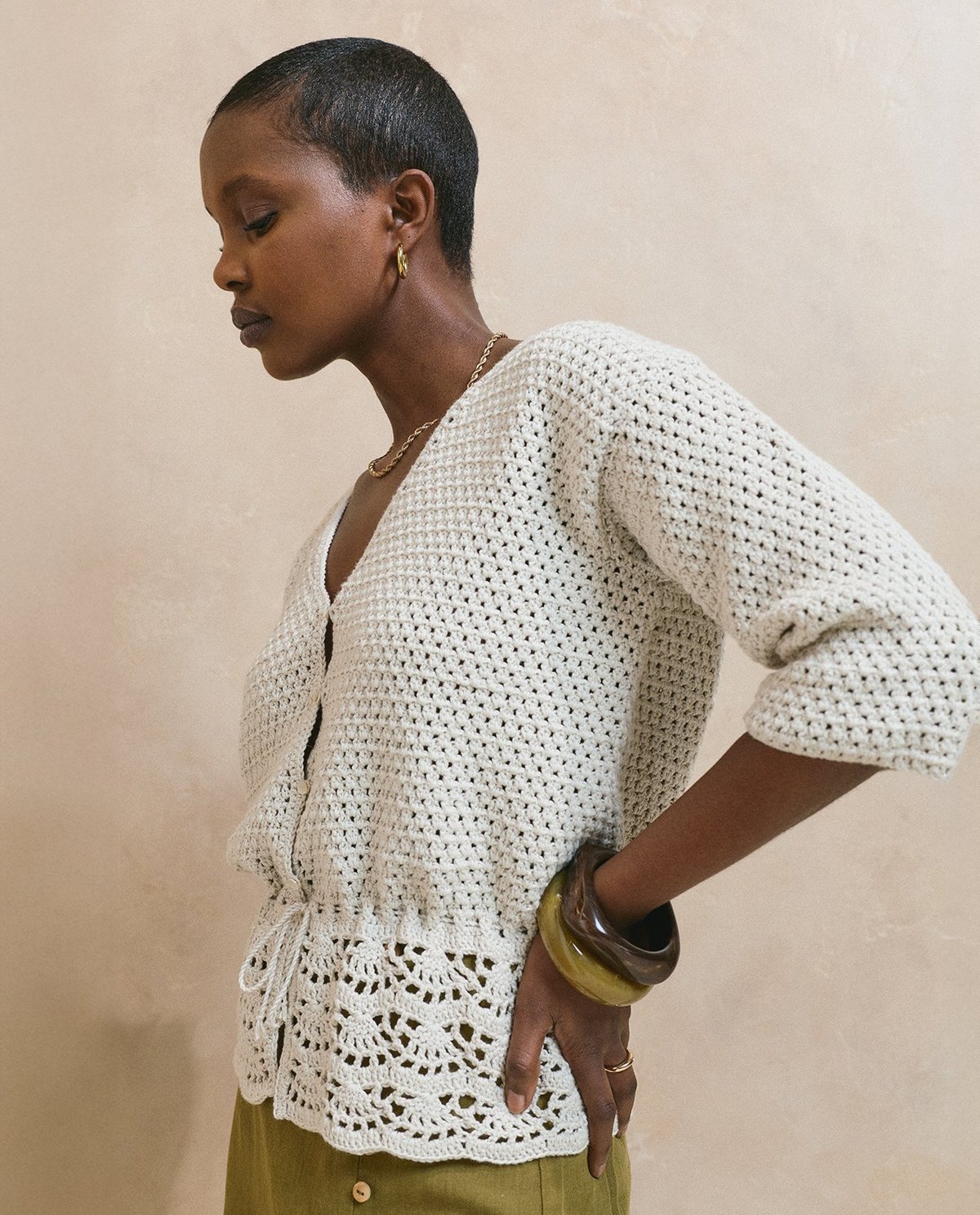 Patron PDF Crochet Phildar : le gilet femme Héloîse