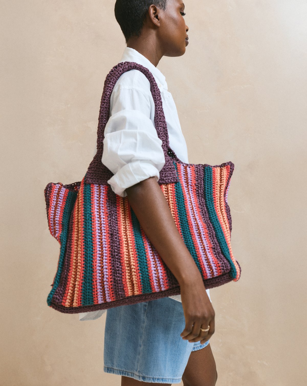 Patron PDF Crochet Phildar : le grand sac Hiloé