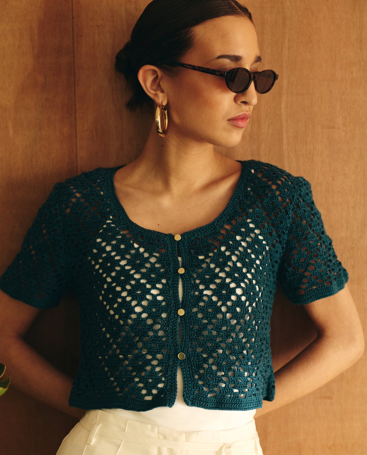 Patron PDF Crochet Pingouin : Modèle Gilet Top Femme HOANI en Pingo Coco 50