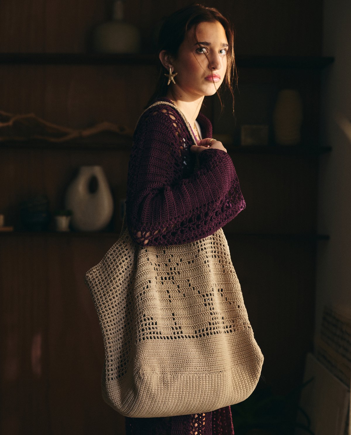 Kit Crochet Pingouin : Modèle Accessoire Sac Bonifacio en Pingo Esterel 3