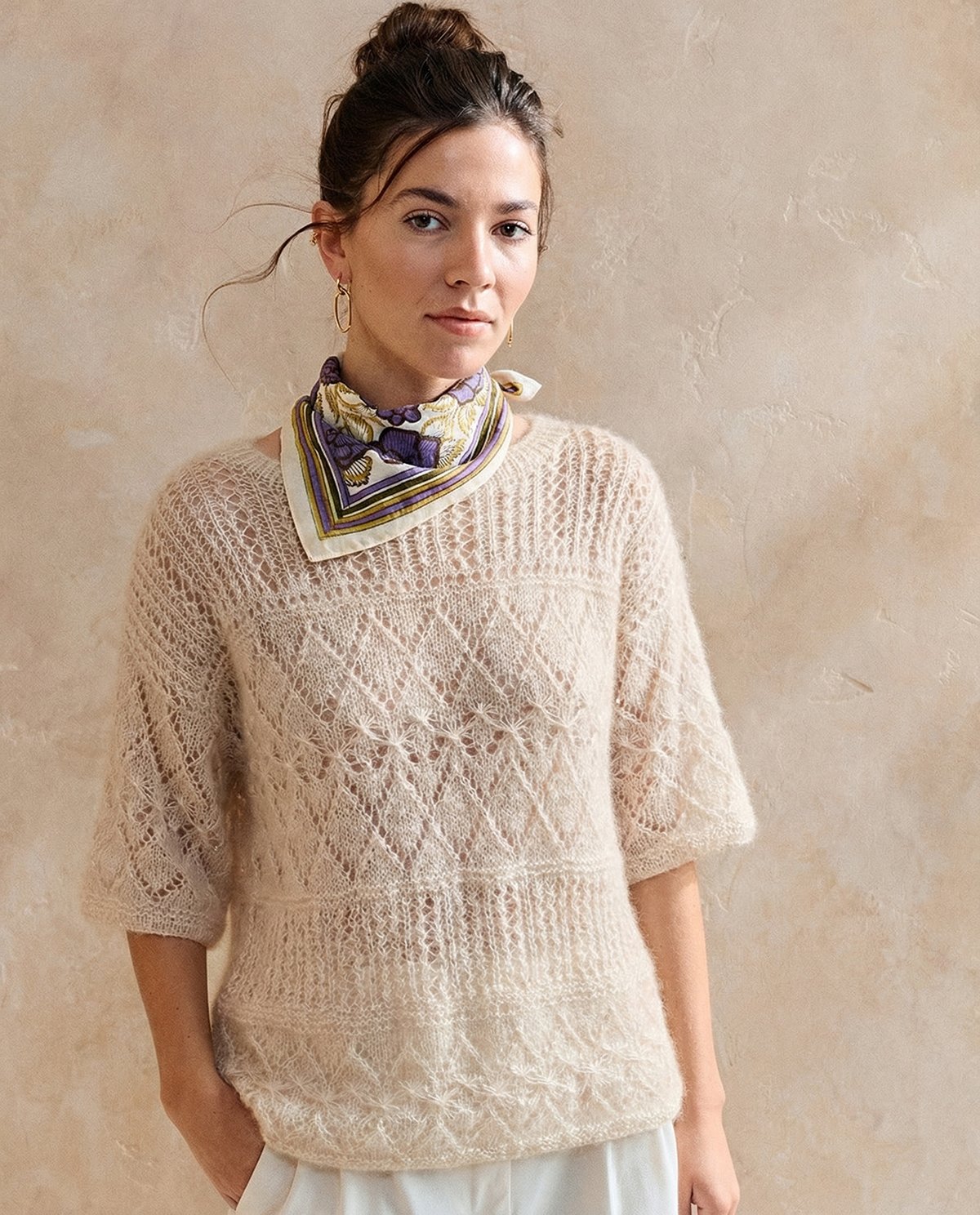 PATRON PDF TRICOT : modèle pull CONSTANCE en Phil Irisé