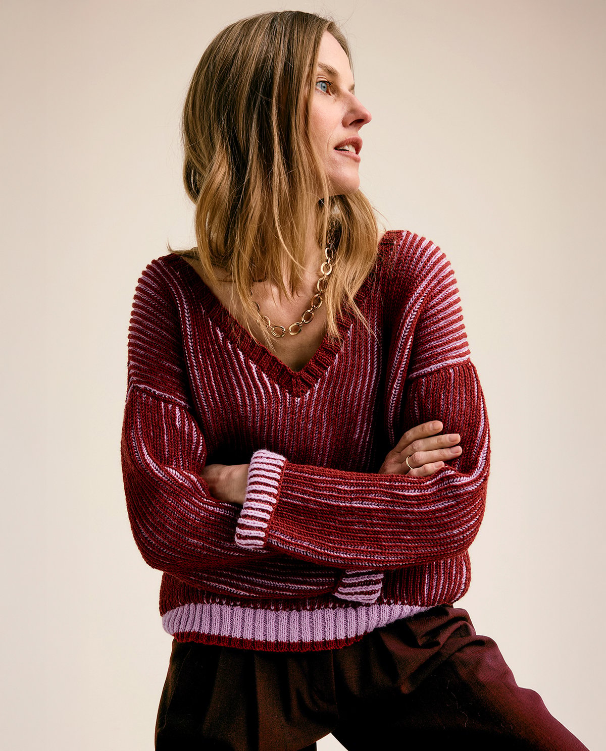 Patron PDF Tricot Phildar : Modèle Pull QUEEN en Phil Lambswool - Intermédiare