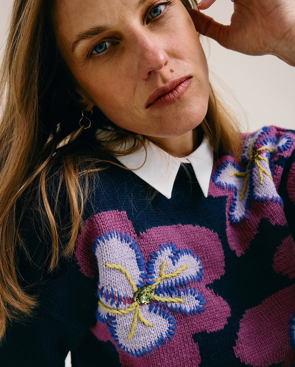 Kit Tricot Phildar : Modèle le Pull ROYANNE en Phil Imaginaire 3.5 - Niveau Intermédiaire