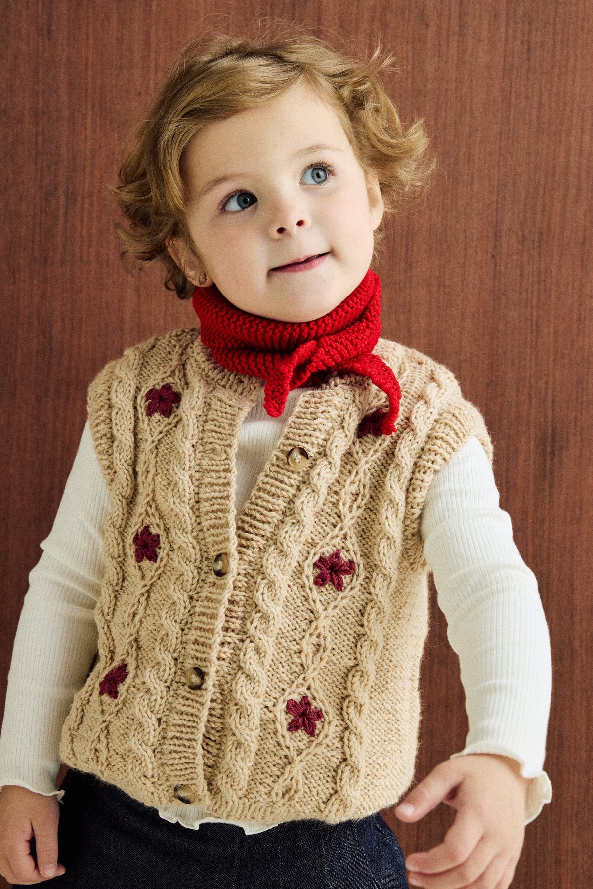 Patron pdf tricot Phildar : Modèle Enfant L'écharpe SCARF OPHELIE en Phil Mérinos 3.5 Facile