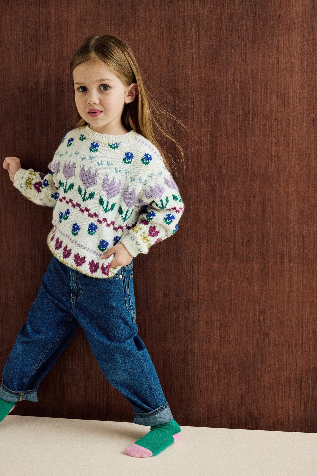 Patron pdf tricot Phildar : Modèle Enfant Le Pull SUZETTE en Phil Imaginaire 3.5 Expert