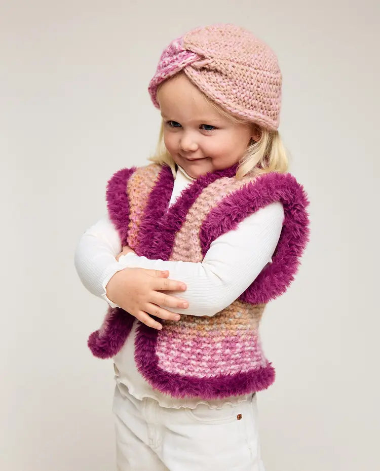 Patron PDF Tricot Phildar : Modèle enfant Boléro et Bonnet PAIGE en phil Inuit Easy - Facile