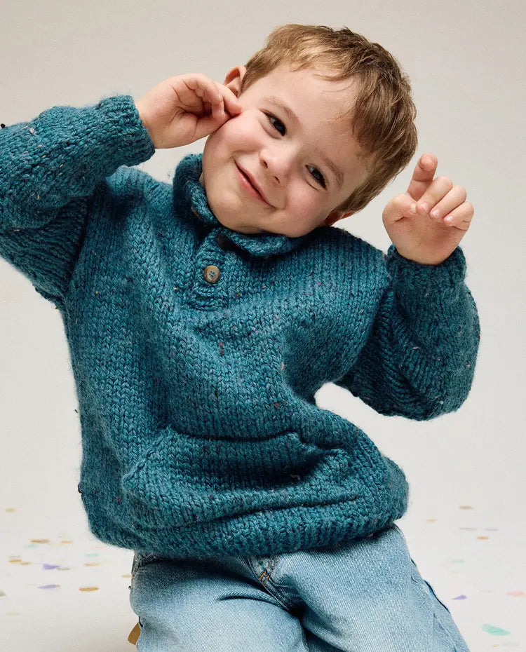 Patron PDF Tricot Phildar : Modèle enfant Pull YAEL en phil tweedy - Intermédiaire