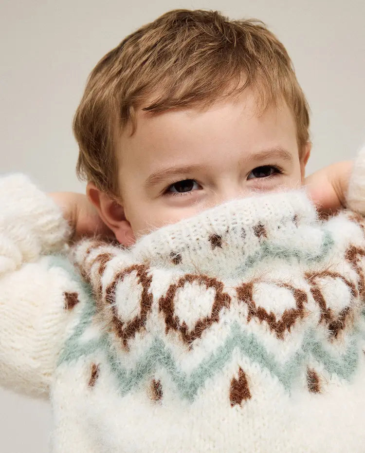 Patron PDF Tricot Phildar : Modèle enfant pull WILMA en phil Hairy - expert