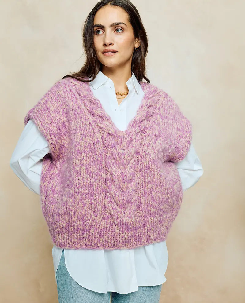 Patron PDF Tricot Phildar : Modèle femme pull BENNY en phil lovely mohair