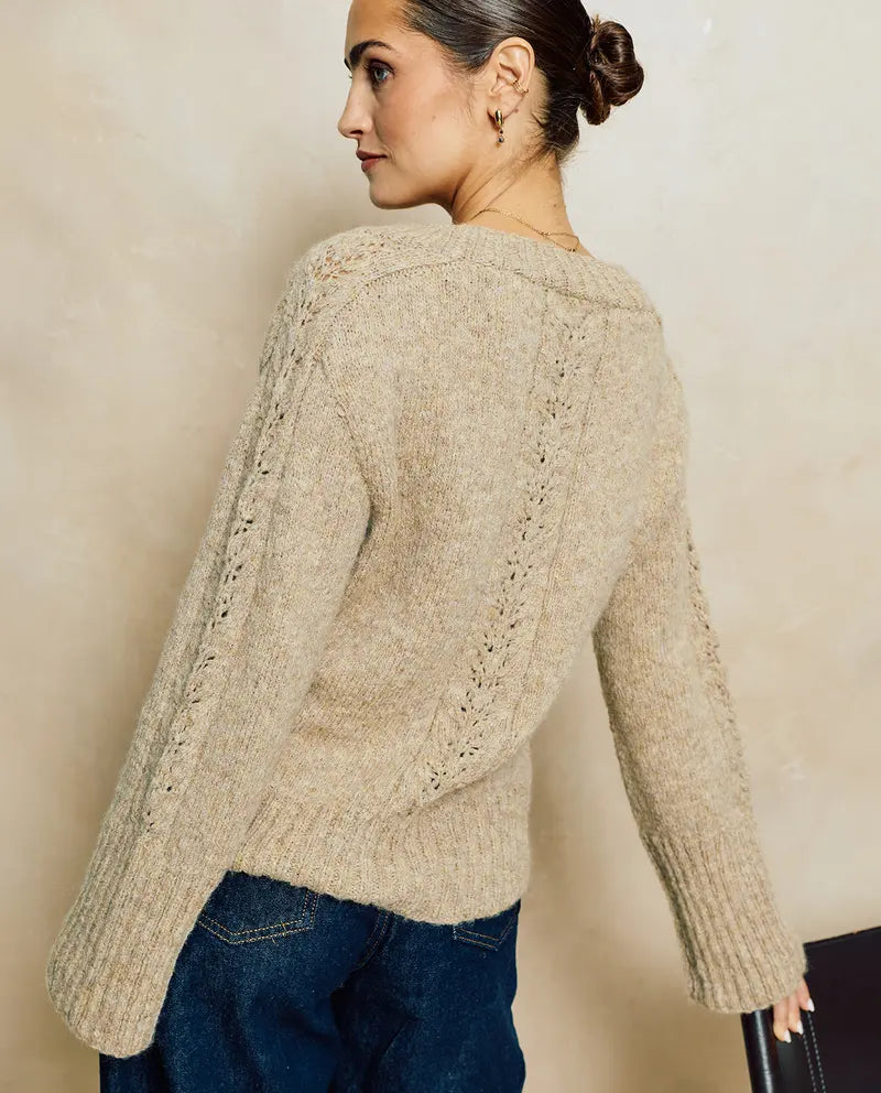 Patron PDF Tricot Phildar : Modèle femme pull BORA en phil baby alpaga