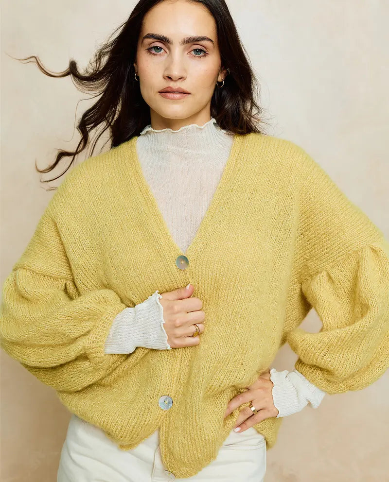Patron PDF Tricot Phildar : Modèle femme gilet BEA en phil mohair coton