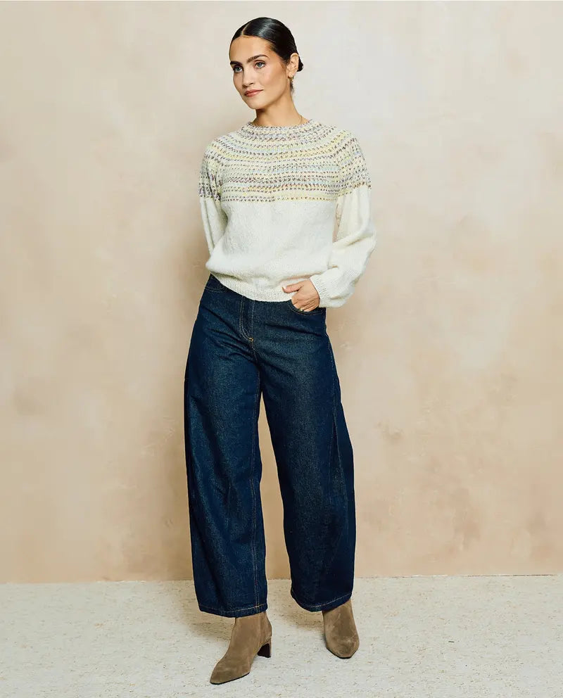 Patron PDF Tricot Phildar : Modèle femme pull ORIA en phil pur alpaga et graphik