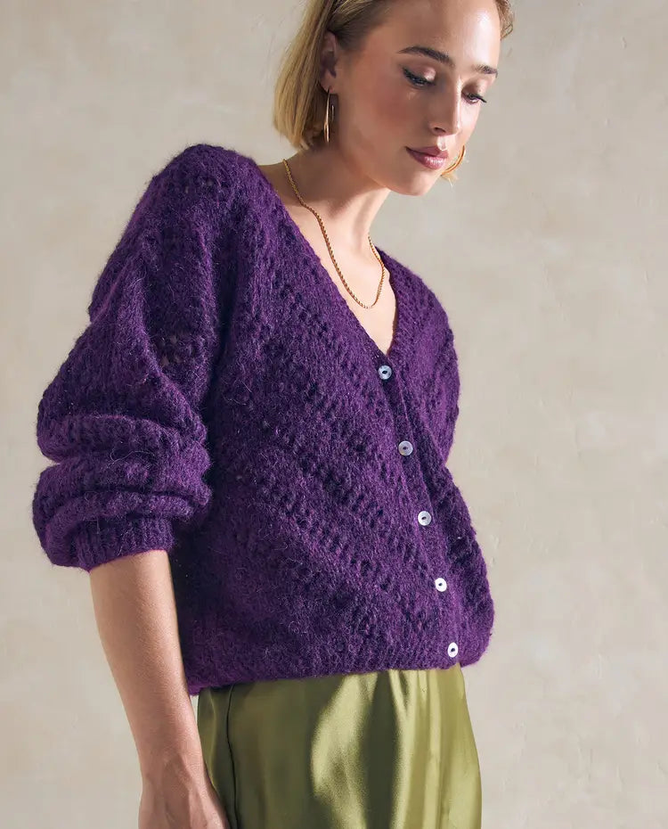 Patron PDF Tricot Phildar : Modèle femme gilet CARINA en Phil GIVRE - Intermédiaire