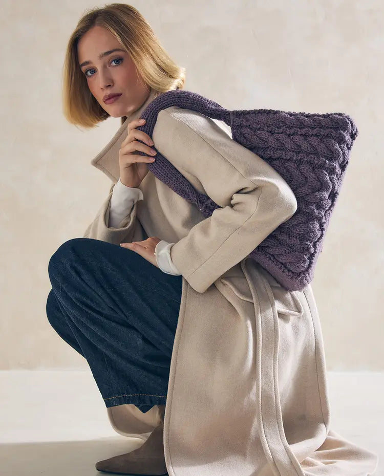 Patron PDF Tricot Phildar : Modèle femme sac CALIE en Phil IMAGINAIRE 8 - Intermédiaire