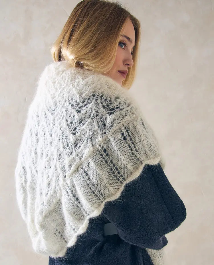 Patron PDF Tricot Phildar : Modèle femme le châle russe CELENA phil mohair soir - expert