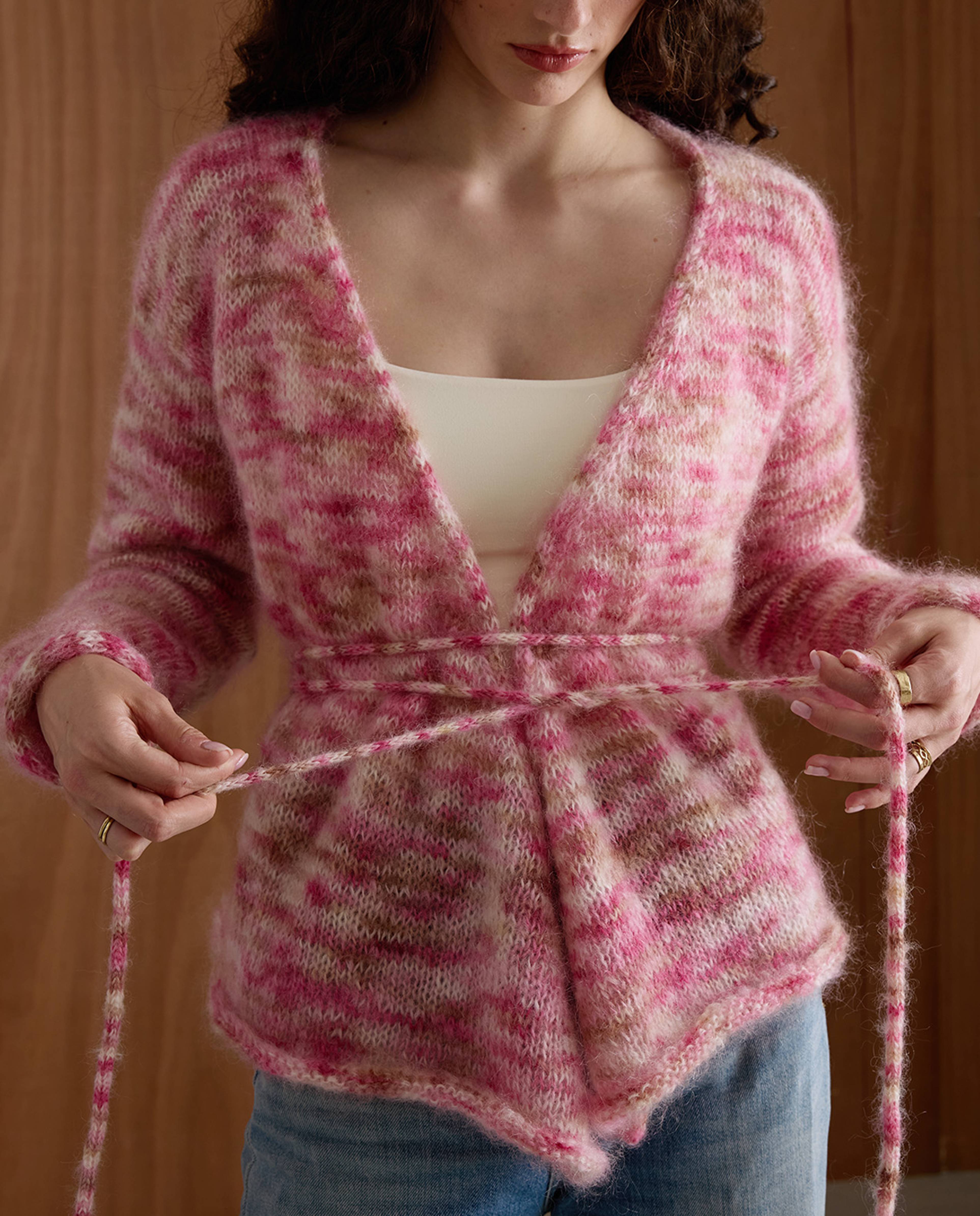 Patron PDF Tricot Phildar : Cache-cœur femme DULCE en Phil Imperia - Niveau facile