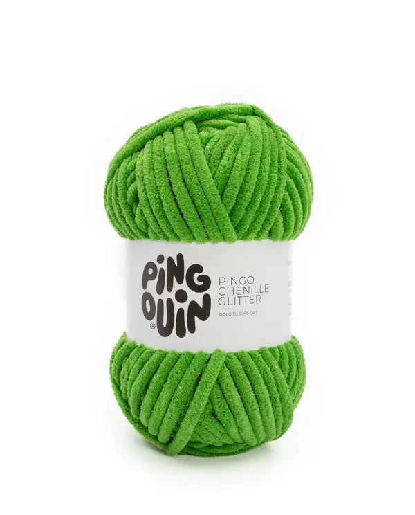 PINGOUIN - PINGO CHENILLE GLITTER - VERT TORTUE