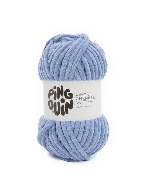 PINGOUIN - PINGO CHENILLE GLITTER - BLEU LAVANDE