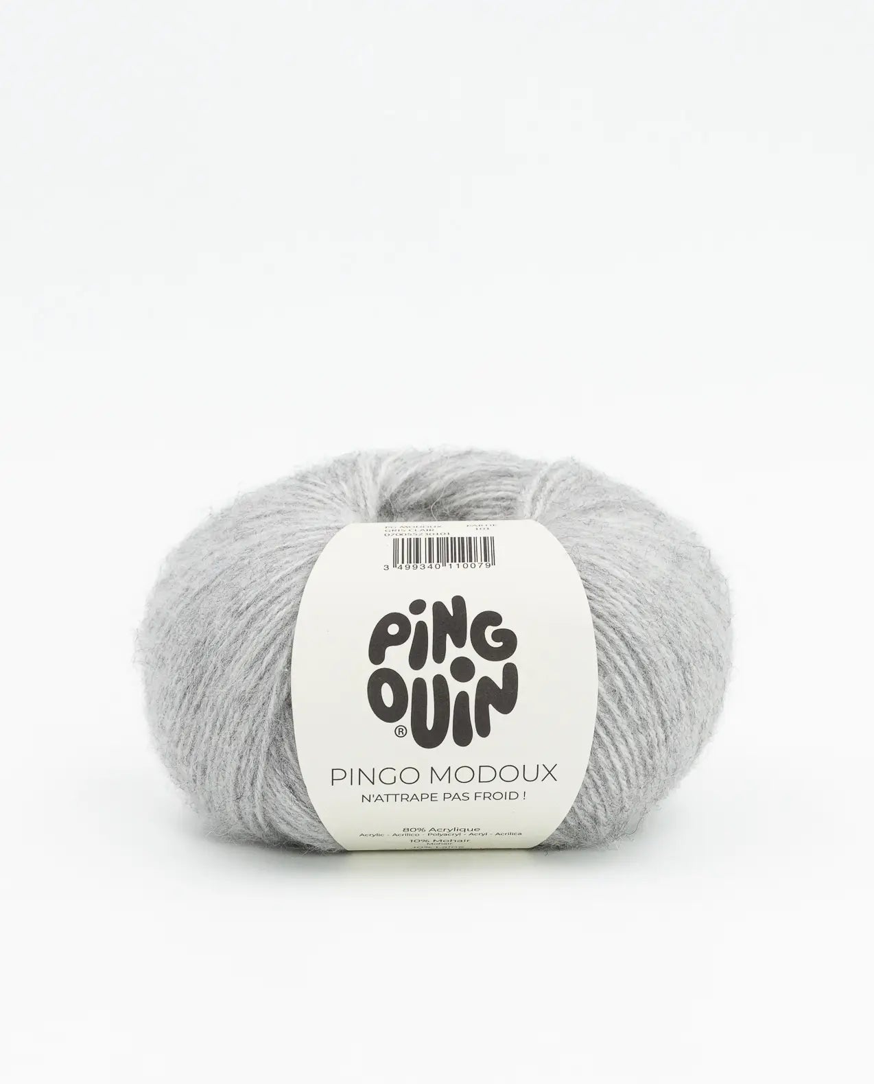 PINGOUIN - PINGO MODOUX - MOHAIR - GRIS CLAIR