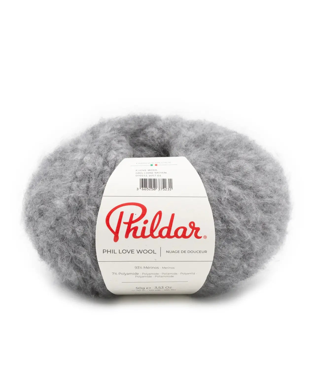 PHILDAR - PHIL LOVE WOOL - GRIS CHINE MOYEN