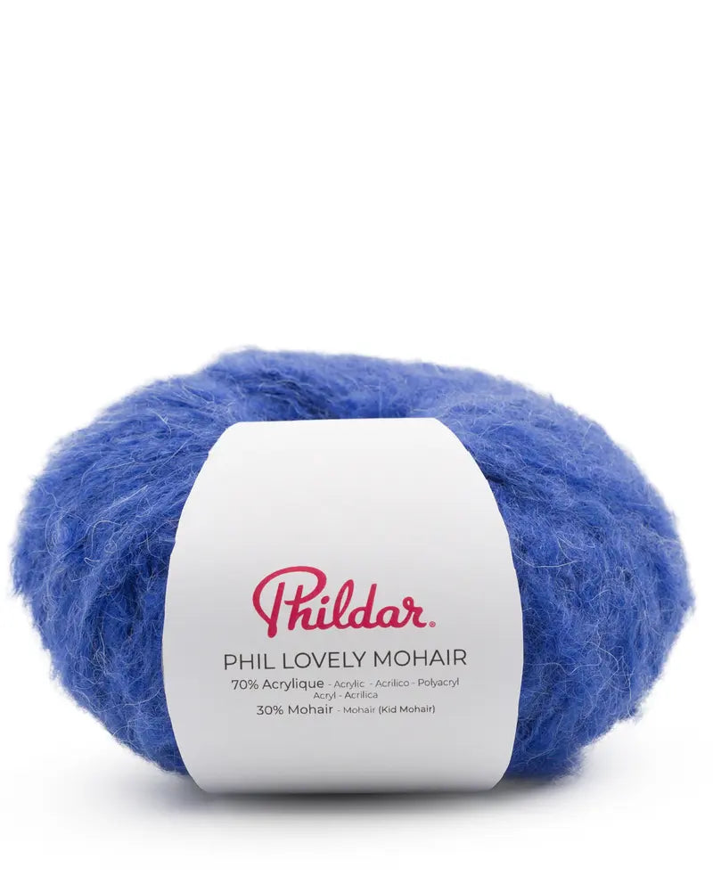 PHILDAR - PHIL LOVELY MOHAIR -  BLEU KLEIN