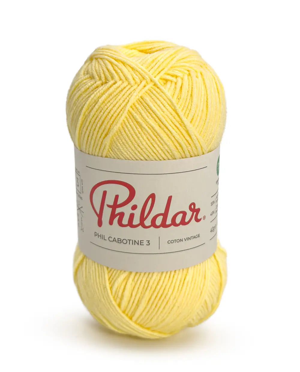 PHILDAR - PHIL CABOTINE 3 - JAUNE PALE