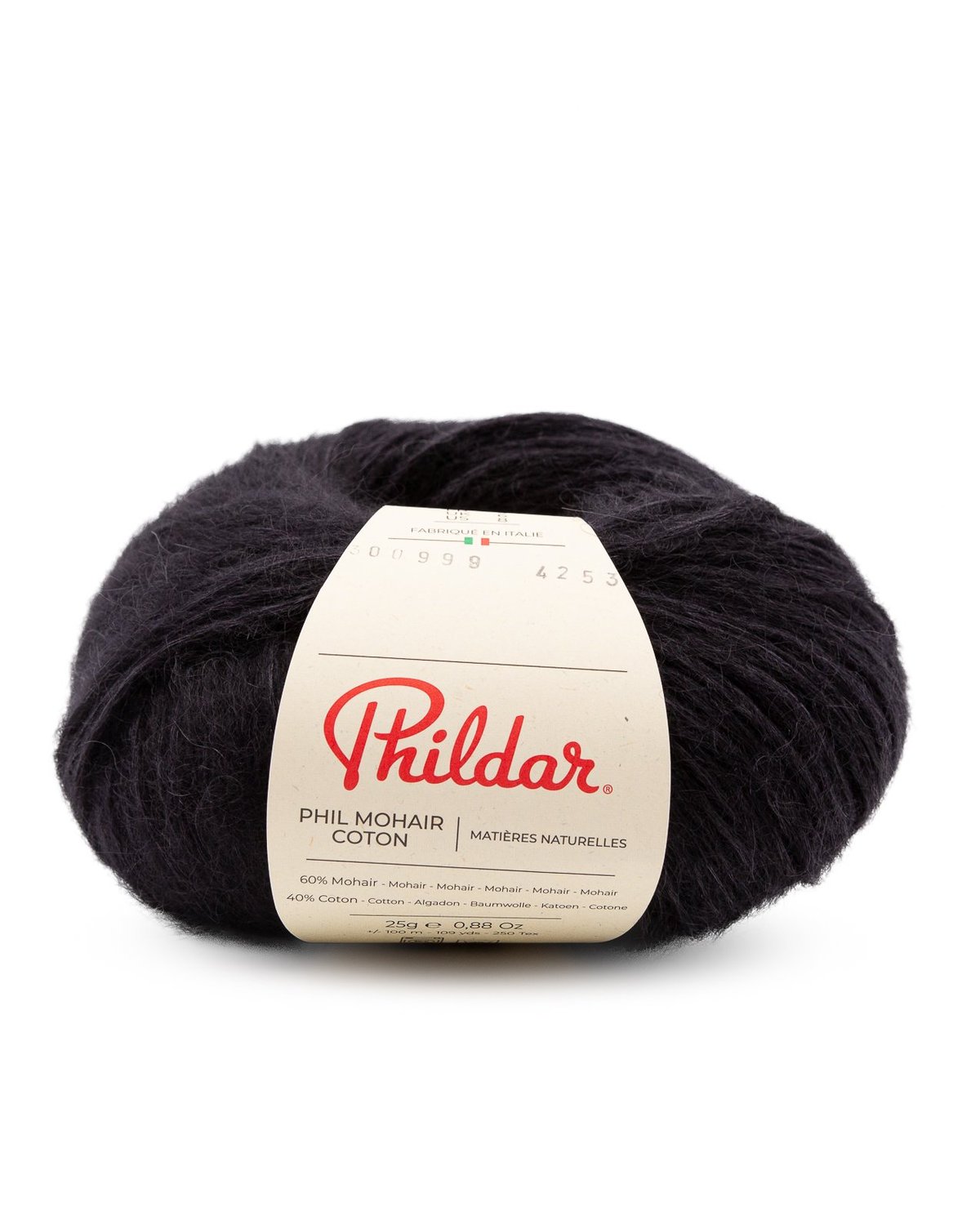 PHILDAR - PHIL MOHAIR COTON - Noir