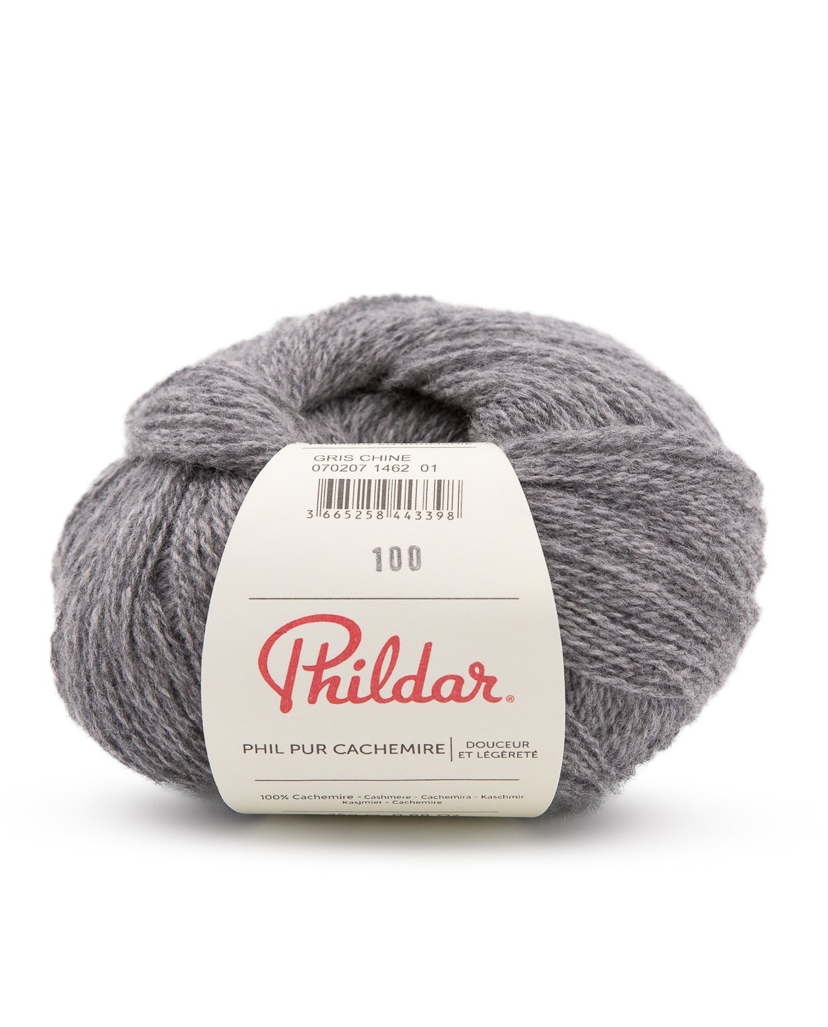PHILDAR - PUR CACHEMIRE - GRIS CHINE