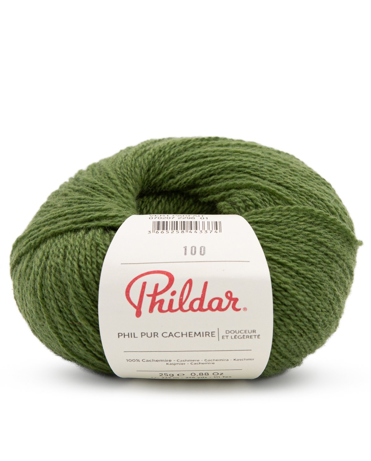 PHILDAR - PUR CACHEMIRE - VERT PARFAIT