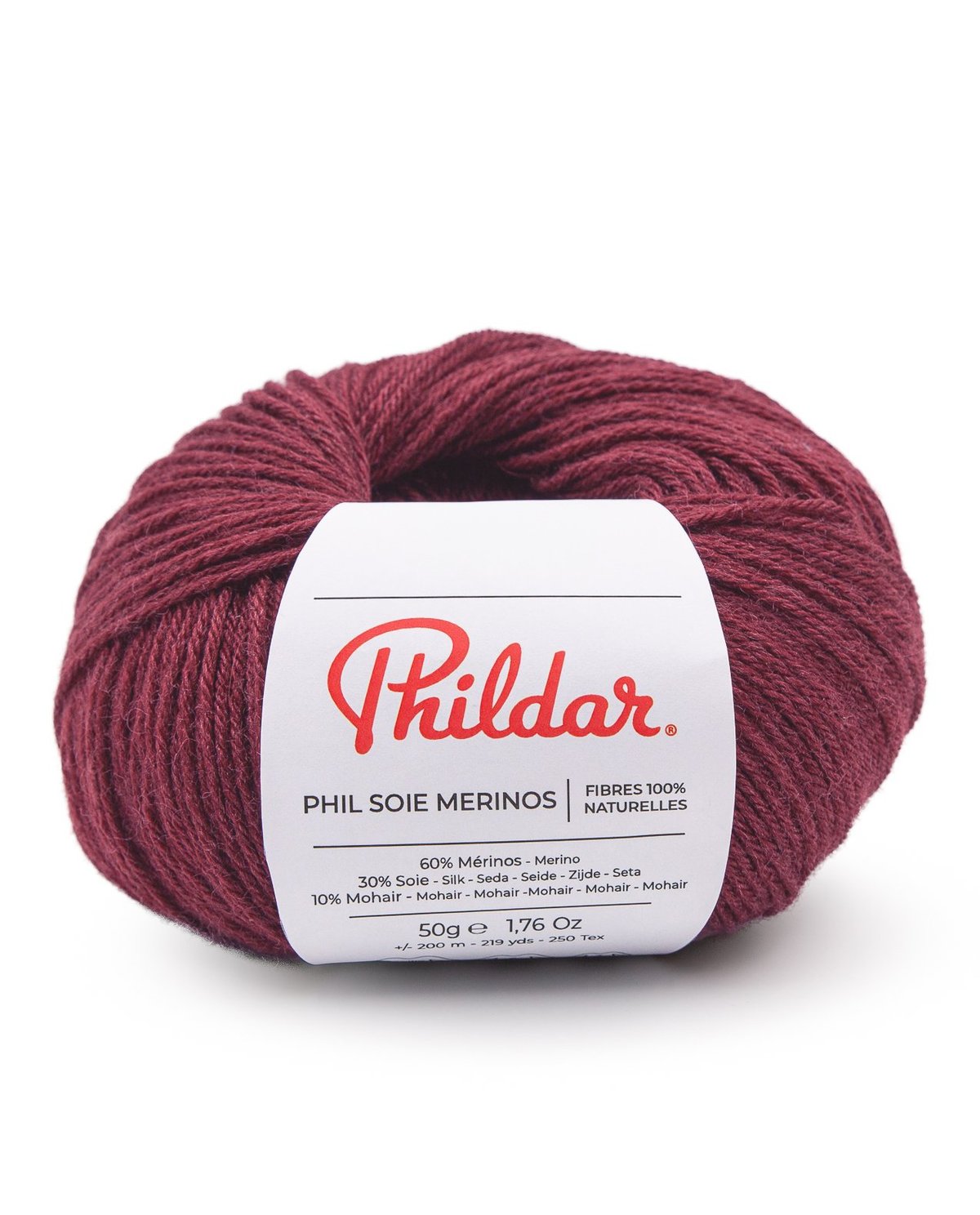 PHILDAR - PHIL SOIE MERINOS - Grenat