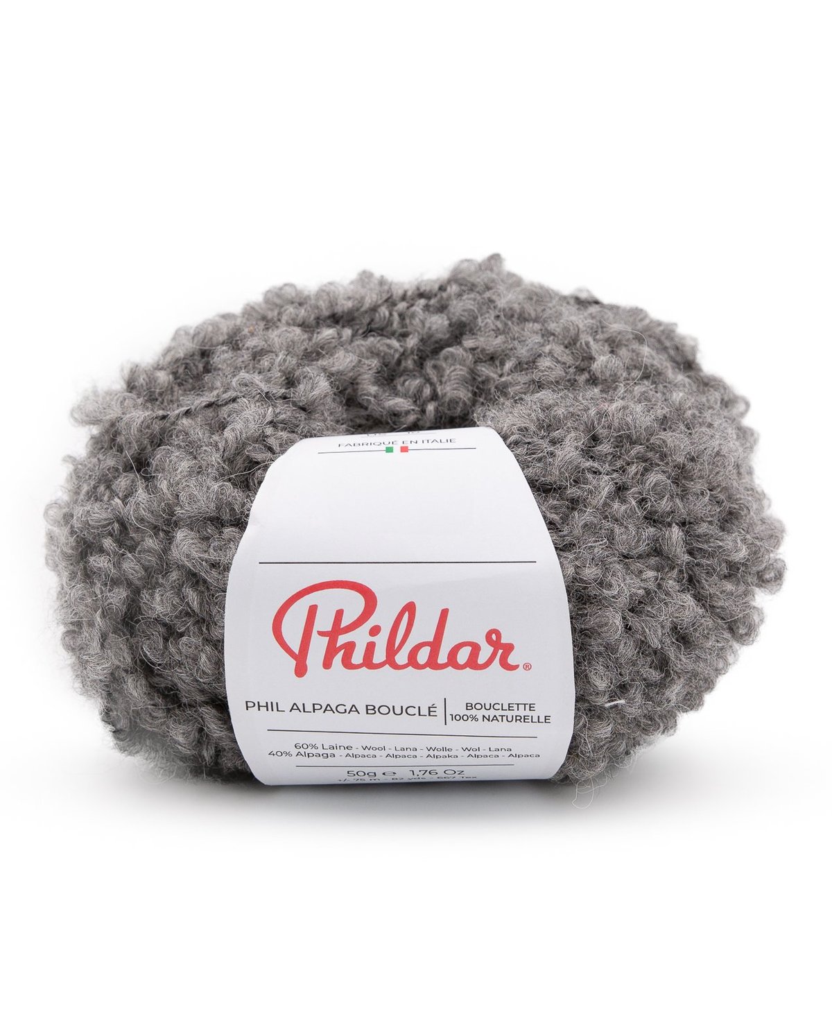 PHILDAR - PHIL ALPAGA BOUCLE - Gris acier