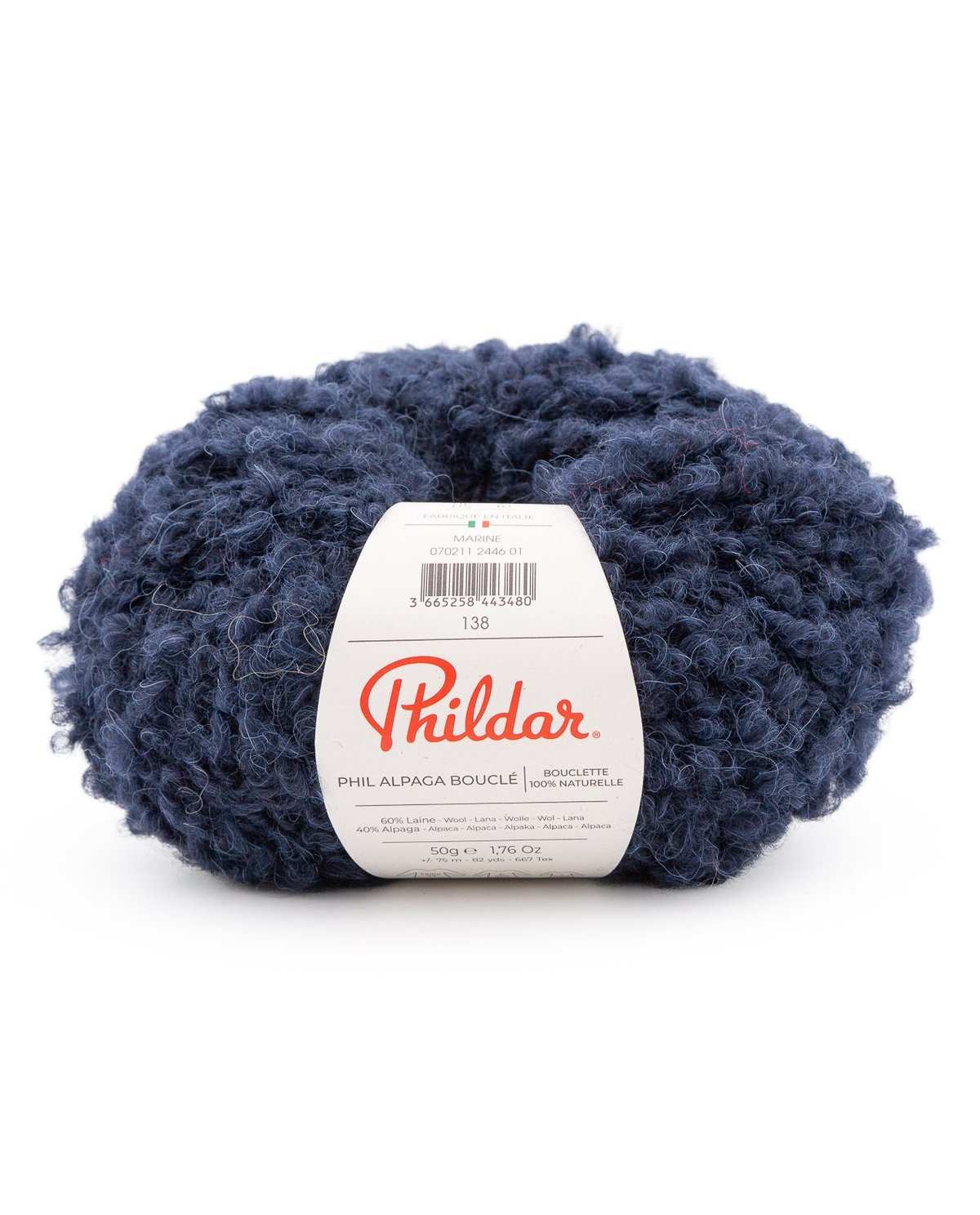 PHILDAR - PHIL ALPAGA BOUCLE - Bleu Pétrole