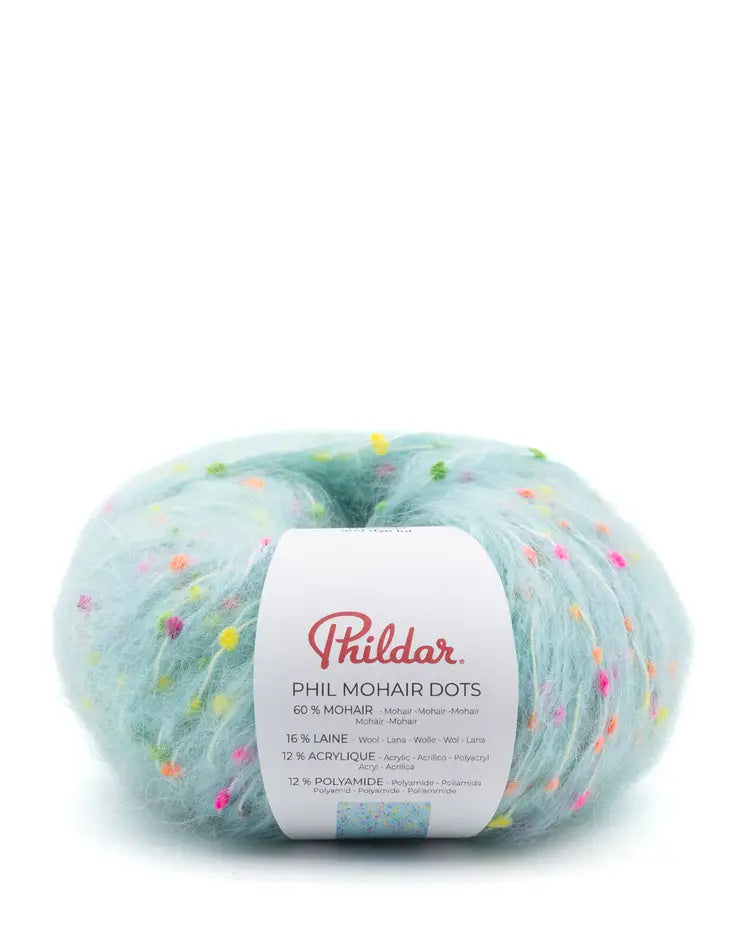 PHILDAR - PHIL MOHAIR DOTS - AQUA