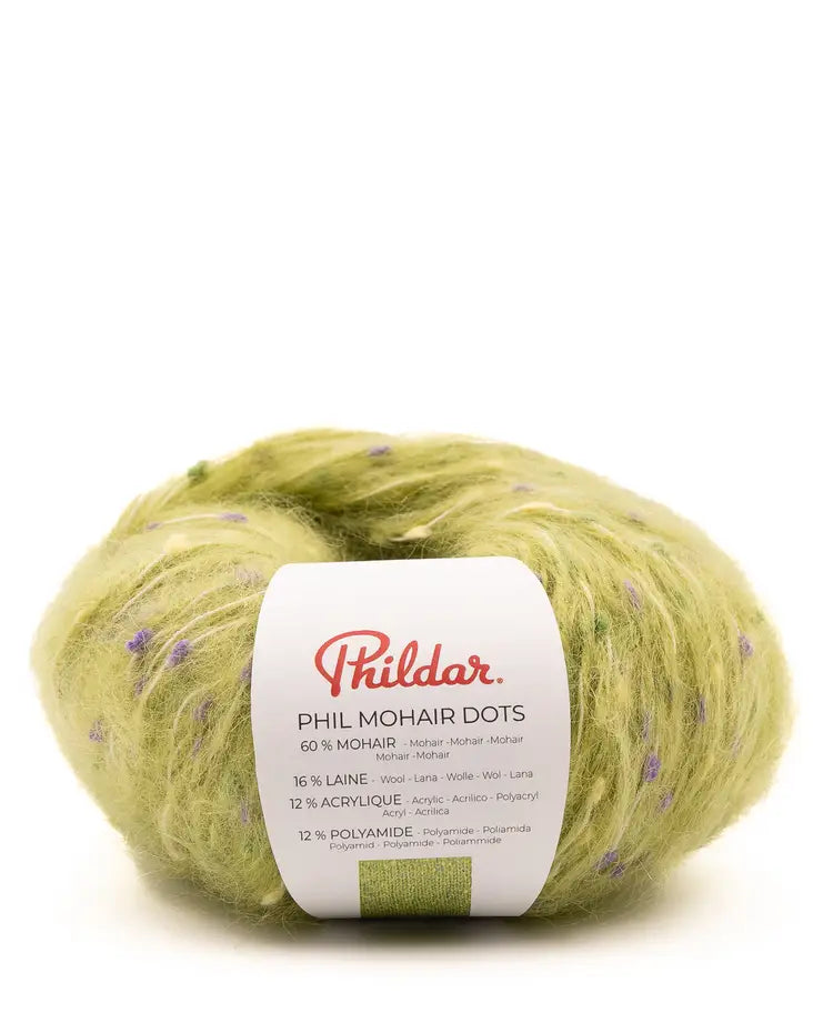 PHILDAR - PHIL MOHAIR DOTS - VERT BOURGEON