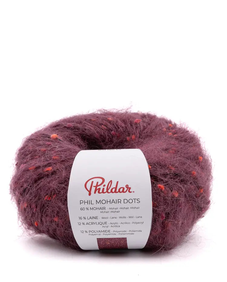 PHILDAR - PHIL MOHAIR DOTS - BOIS DE VIOLETTE