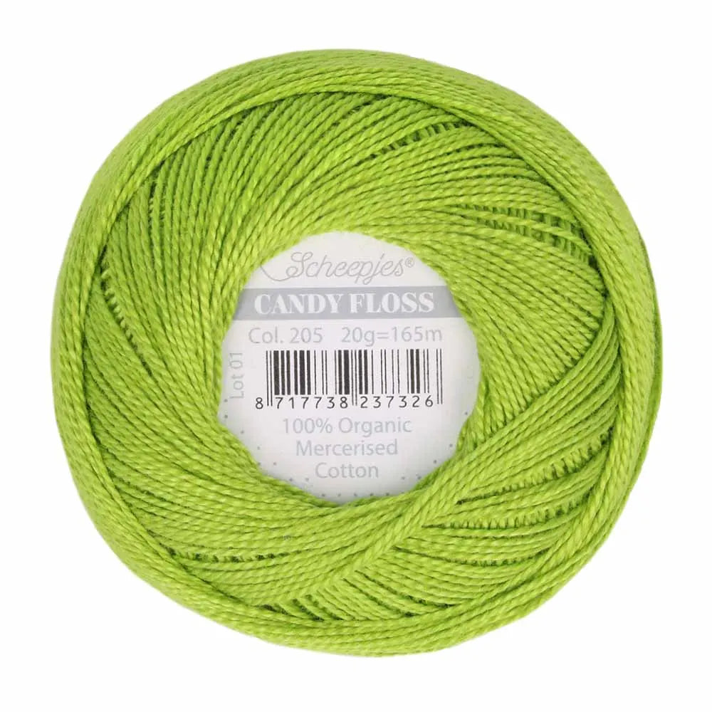 Scheepjes - Coton perlé Candy Floss 20 g - 205 Kiwi